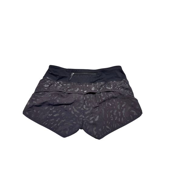 Lululemon Run Speed Sports Black Animal Print Size 4 Excellent Condition - Picture 2 of 6